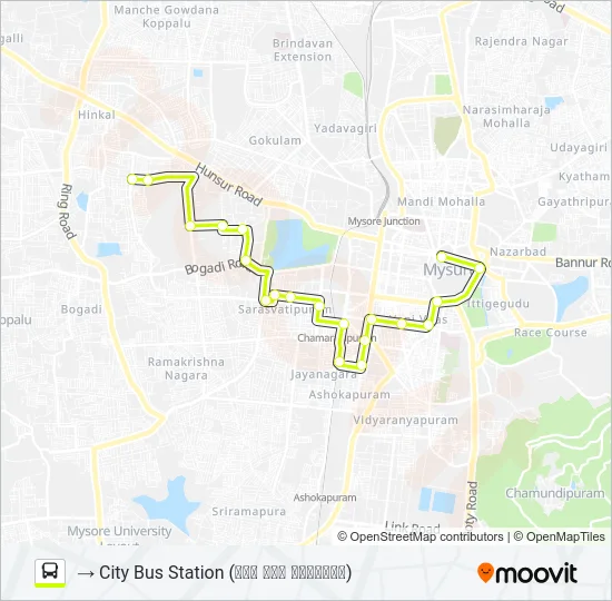 129A Bus Line Map