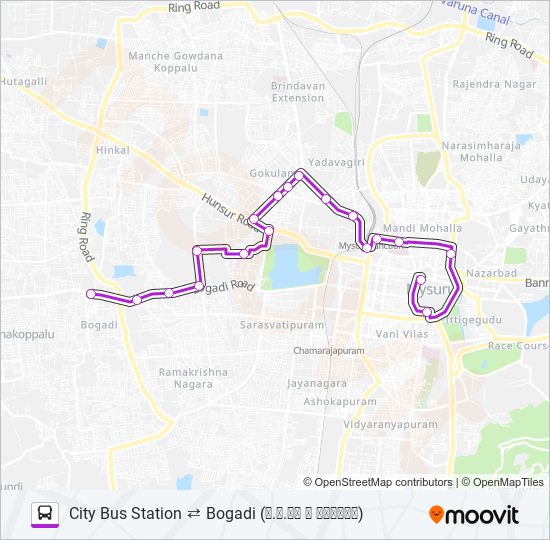 130B bus Line Map