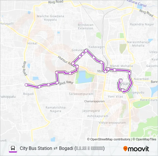 130B Bus Line Map