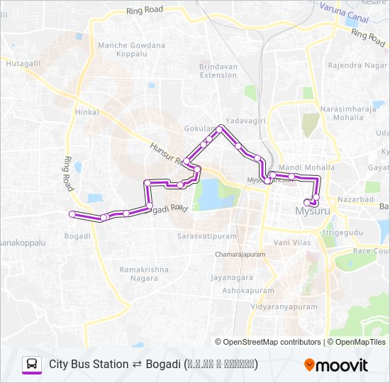 130B Bus Line Map