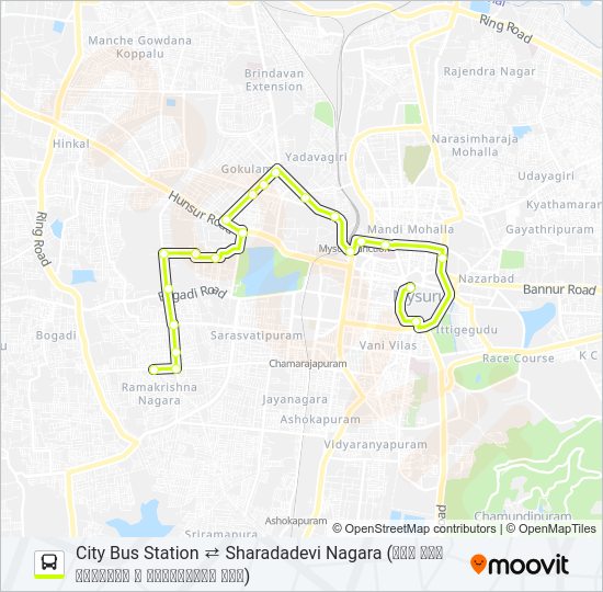 130S Bus Line Map