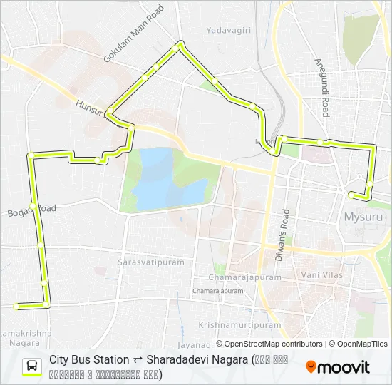130S Bus Line Map