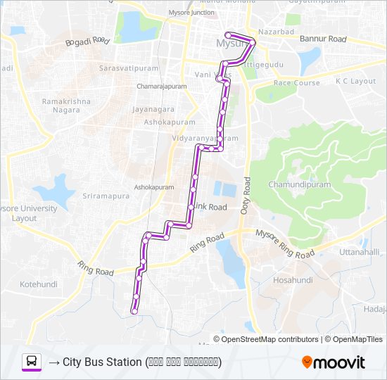 13RG bus Line Map