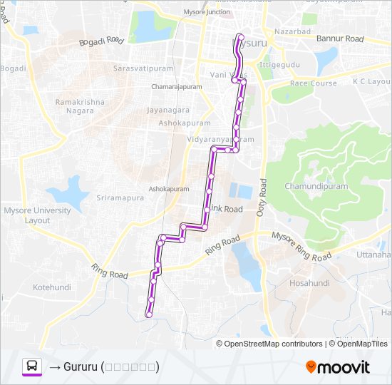 13RG Bus Line Map