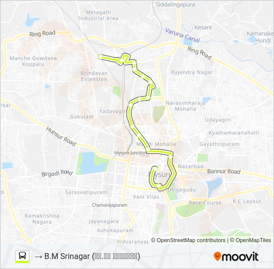 150B Bus Line Map