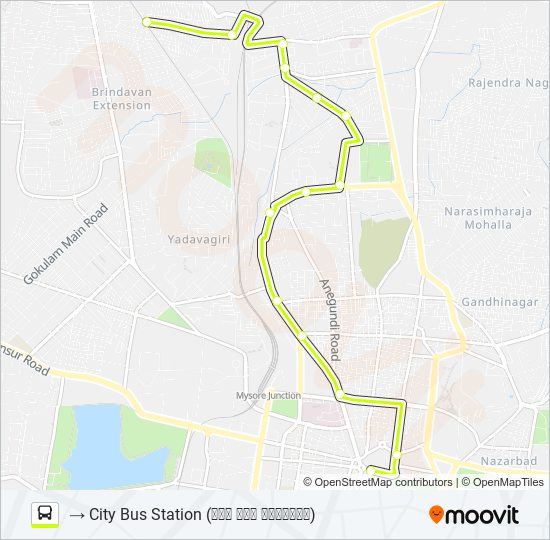 150B bus Line Map