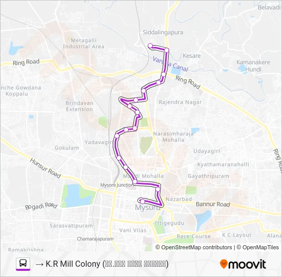 150K Bus Line Map