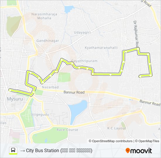 161A bus Line Map