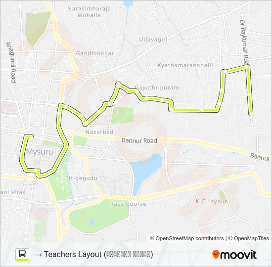 161A Bus Line Map