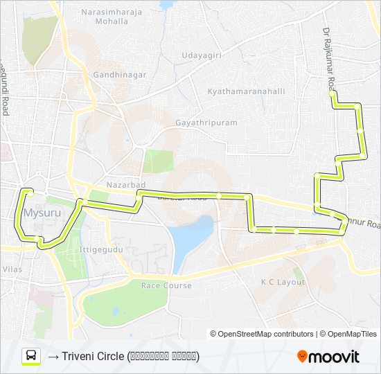 161B bus Line Map