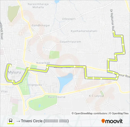 161B Bus Line Map