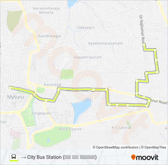 161B Bus Line Map