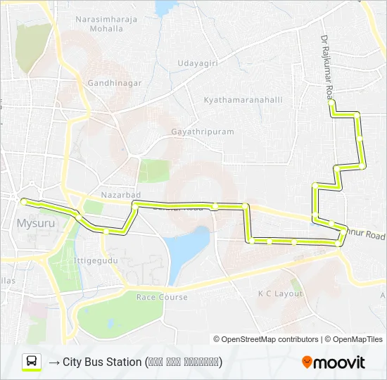 161B Bus Line Map