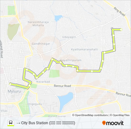 161E bus Line Map