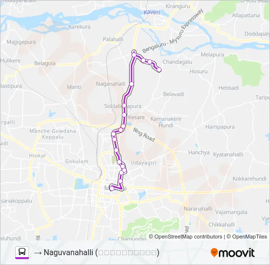 161N Bus Line Map