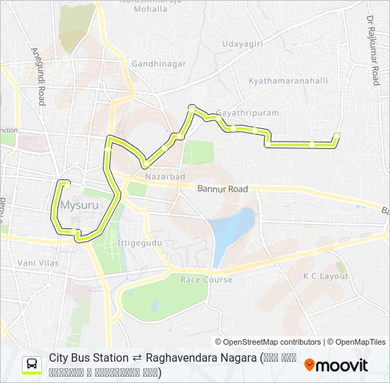 161R Bus Line Map