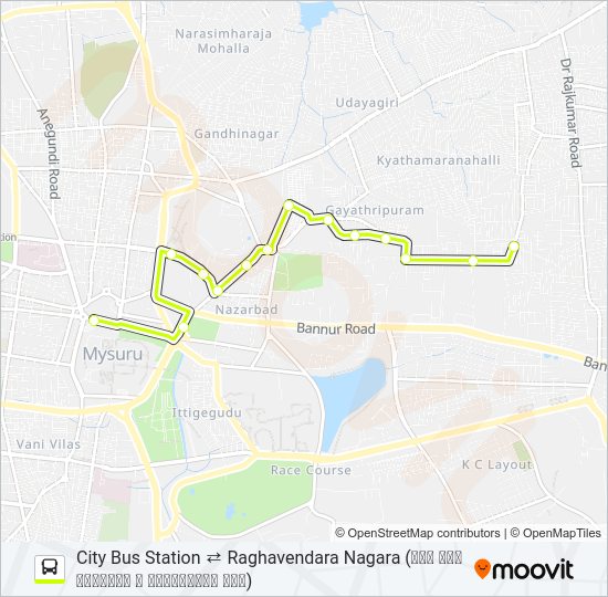 161R Bus Line Map