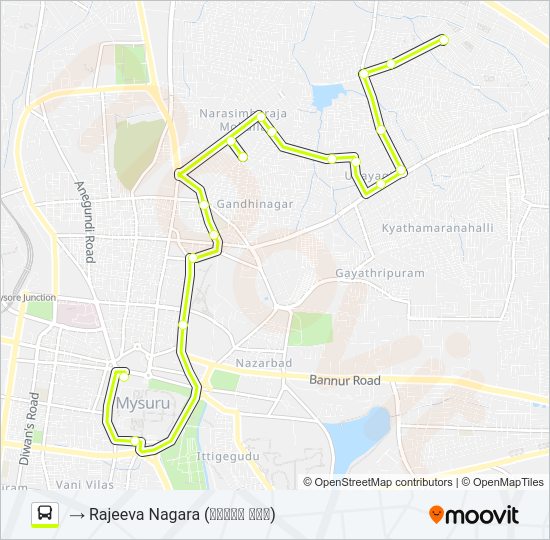 186A Bus Line Map