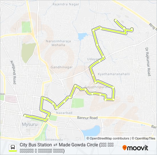 186R bus Line Map