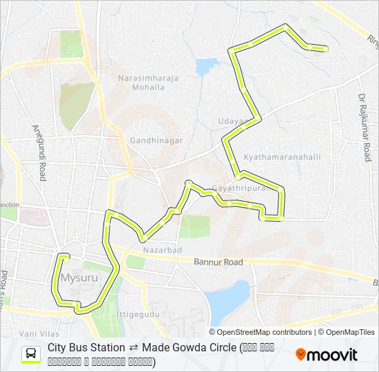 186R Bus Line Map