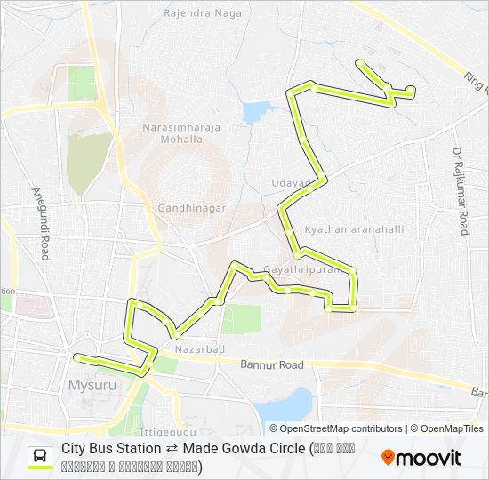 186R bus Line Map