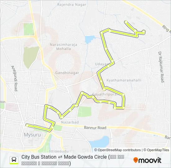186R Bus Line Map
