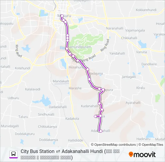 204A Bus Line Map