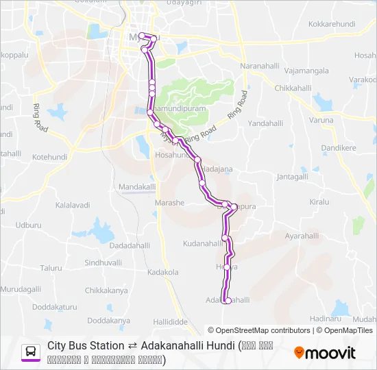 204A Bus Line Map