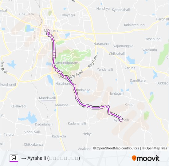 205A Bus Line Map