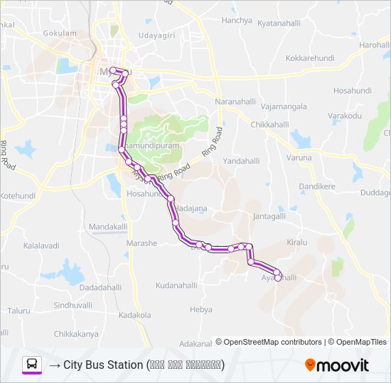 205A Bus Line Map