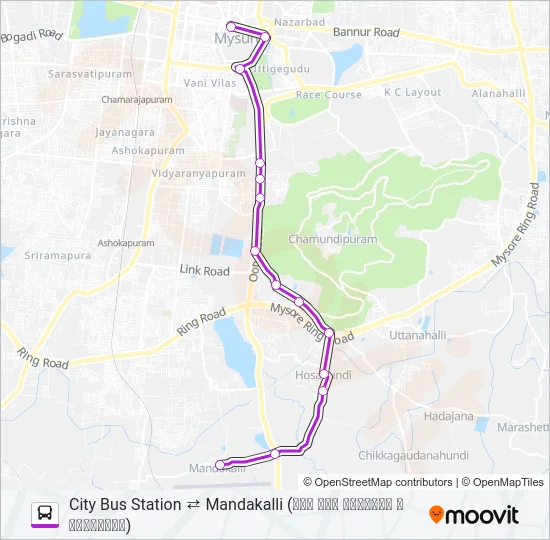 205M Bus Line Map