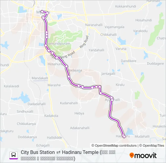 207R Bus Line Map