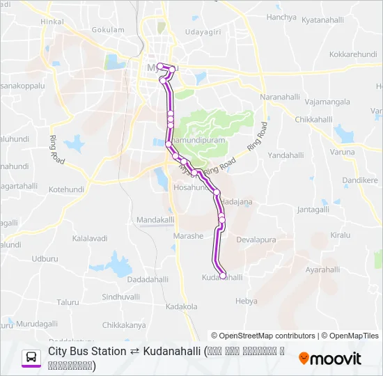 211A Bus Line Map