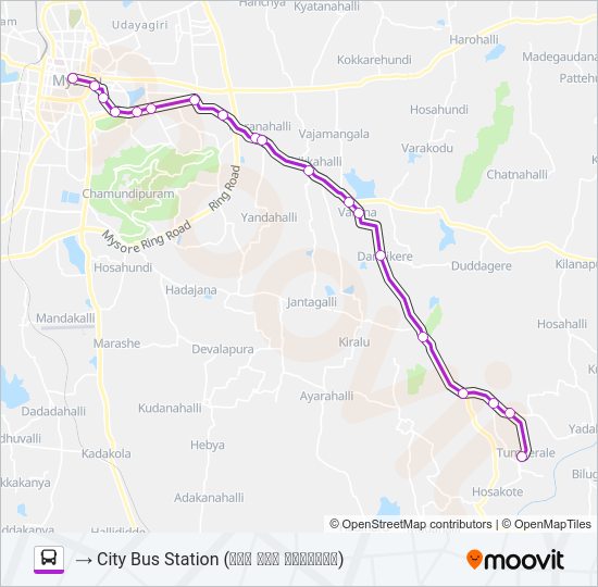 220T Bus Line Map