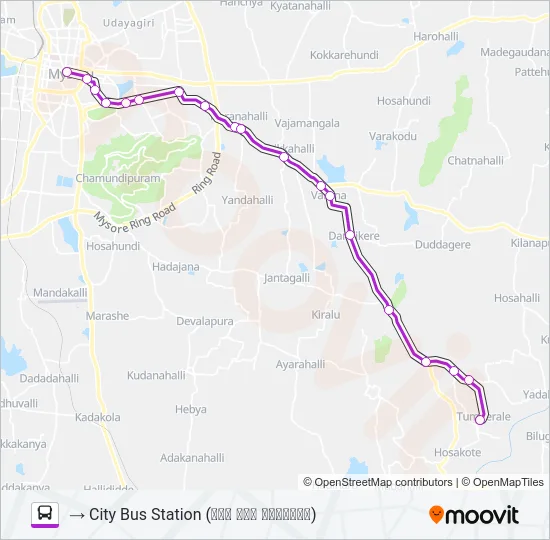 220T Bus Line Map