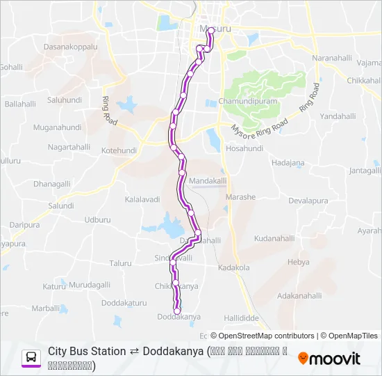 222D Bus Line Map