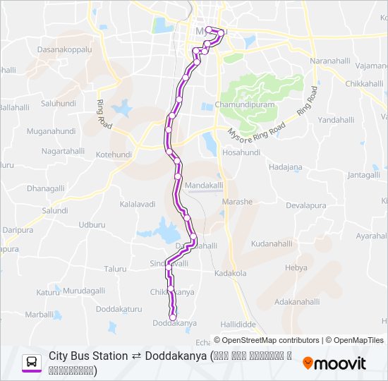 222D Bus Line Map