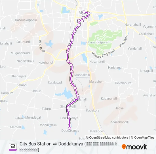 222D Bus Line Map
