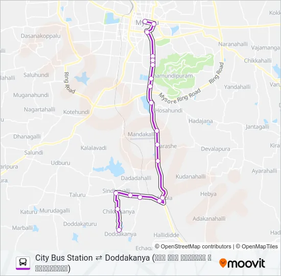 223N Bus Line Map