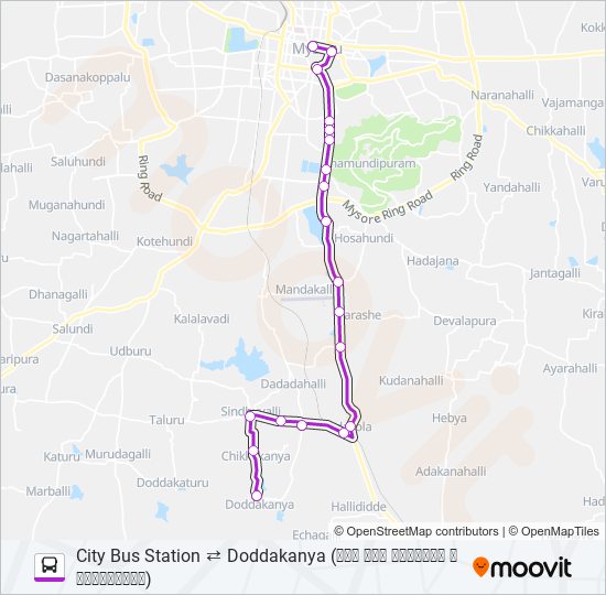 223N bus Line Map