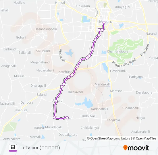 227A Bus Line Map