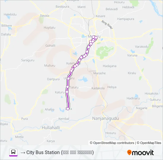 227B Bus Line Map