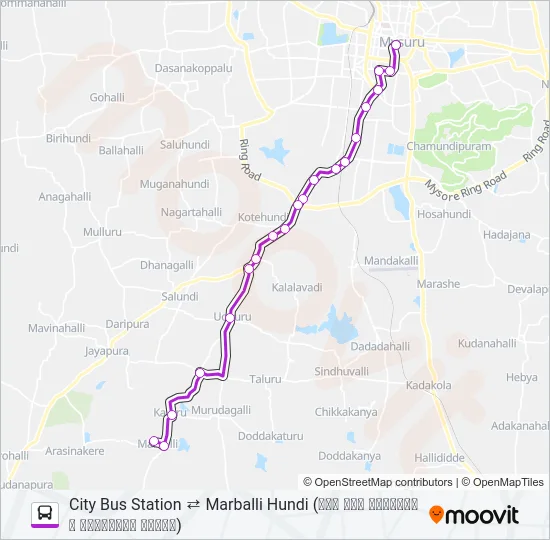 227D Bus Line Map