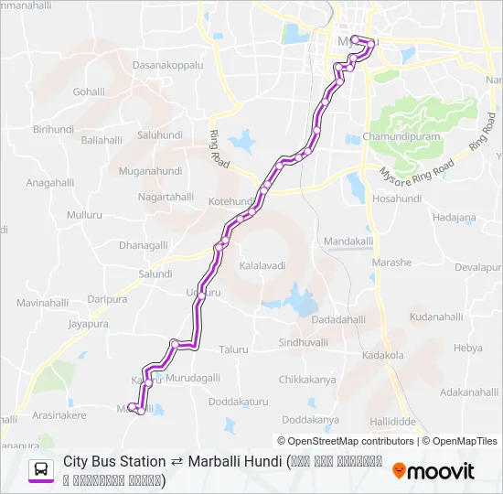 227D Bus Line Map