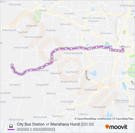 250A Bus Line Map