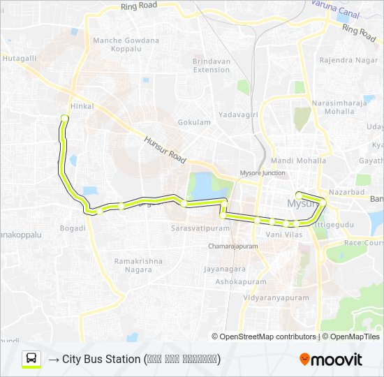 250B Bus Line Map