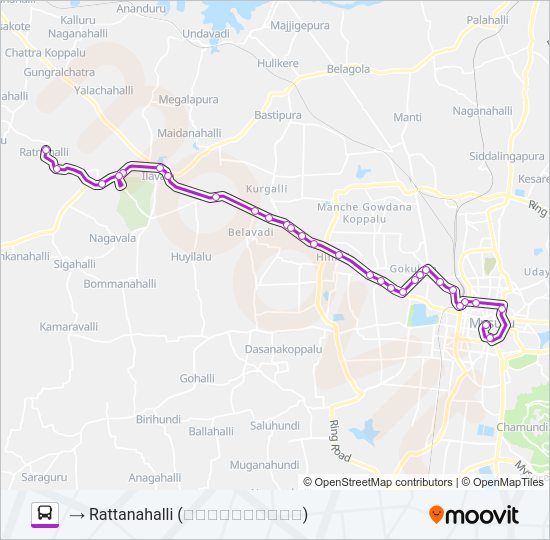 264R Bus Line Map