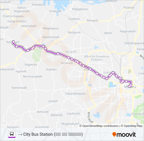 264R Bus Line Map