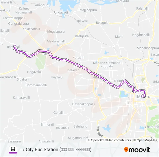 264R Bus Line Map