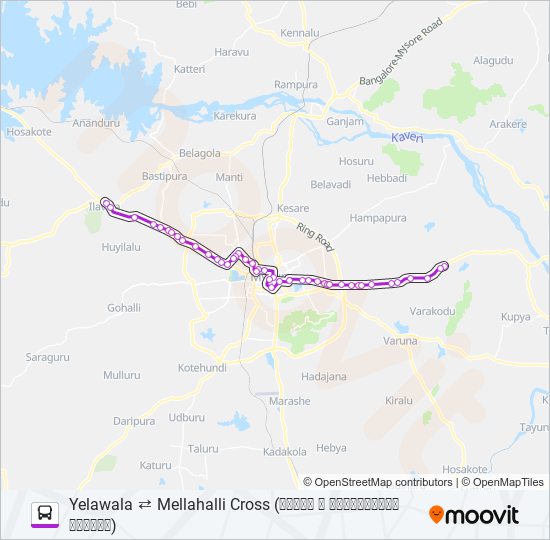 266D bus Line Map